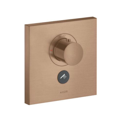 AXOR-HG-AXOR-ShowerSelect-Thermostat-HighFlow-Unterputz-eckig-fuer-1-Verbraucher-und-einen-zusaetzlichen-Abgang-Brushed-Red-Gold-36716310 gallery number 1